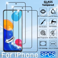 3pcs Phone Tempered Glass Screen Protector, Anti-Scratch, Anti-Fingerprint, High Definition Nano Coating, 2.5D Curved Edge, Smooth Touch, Phone Accessories Suitable For - Clear - View 123