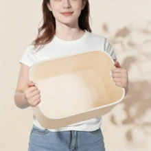 1pc/2pcs/3pcs Set, 3 Different Sizes Plastic Storage Box/Basket, Suitable For Desktop Snacks, Sundries, Cosmetics, Etc. Suitable For Dorm, Kitchen And Other Places Organization, Rectangular Design. - White - View 5
