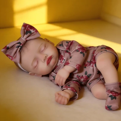 18 Inch (46cm) Reborn Doll Toy, Children's Toy, Vinyl Limbs And Viny Body, Handmade, Collectible Humanoid Doll, Fashionable Birthday Gift, Bedtime Roleplay Toy
