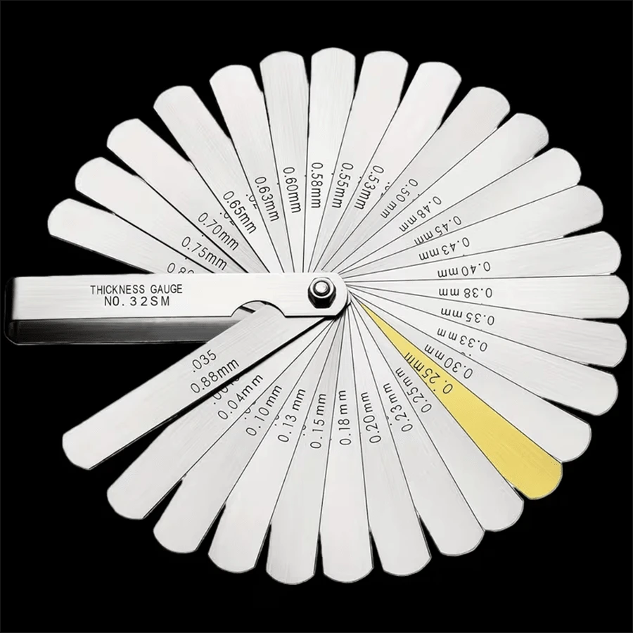 Bộ 32 thước đo khe hở bằng thép không gỉ, thước điều chỉnh khe hở chính xác, bộ dụng cụ đo van ô tô. - A - Xem 1