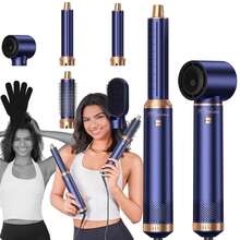 ATOPSKINS 自动卷发造型器 - 无刷电机 | 沙龙级卷发/直发 | 圣诞新年礼盒套装，旅行必备，适合所有发质（绿色/蓝色） - 彩色 - 查看 2