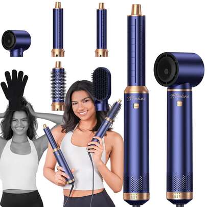 ATOPSKINS 自动卷发造型器 - 无刷电机 | 沙龙级卷发/直发 | 圣诞新年礼盒套装，旅行必备，适合所有发质（绿色/蓝色）