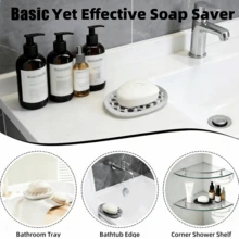 Bộ 4 miếng mút rửa chén bằng silicon chống thấm nước kiểu Bắc Âu tối giản, rỗng ruột, chống nấm mốc, dễ vệ sinh, không đọng nước, silicon đàn hồi cao, dụng cụ vệ sinh phòng tắm. - Nhiều màu - Xem 2