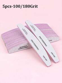 25/10/5/3 piezas Limas de uñas profesionales - Juego de limas de uñas de 100/180 granos, tablas de esmeril lavables de doble cara para arte de uñas y manicura, artículos imprescindibles para técnicos de uñas - Multicolor - Ver 14