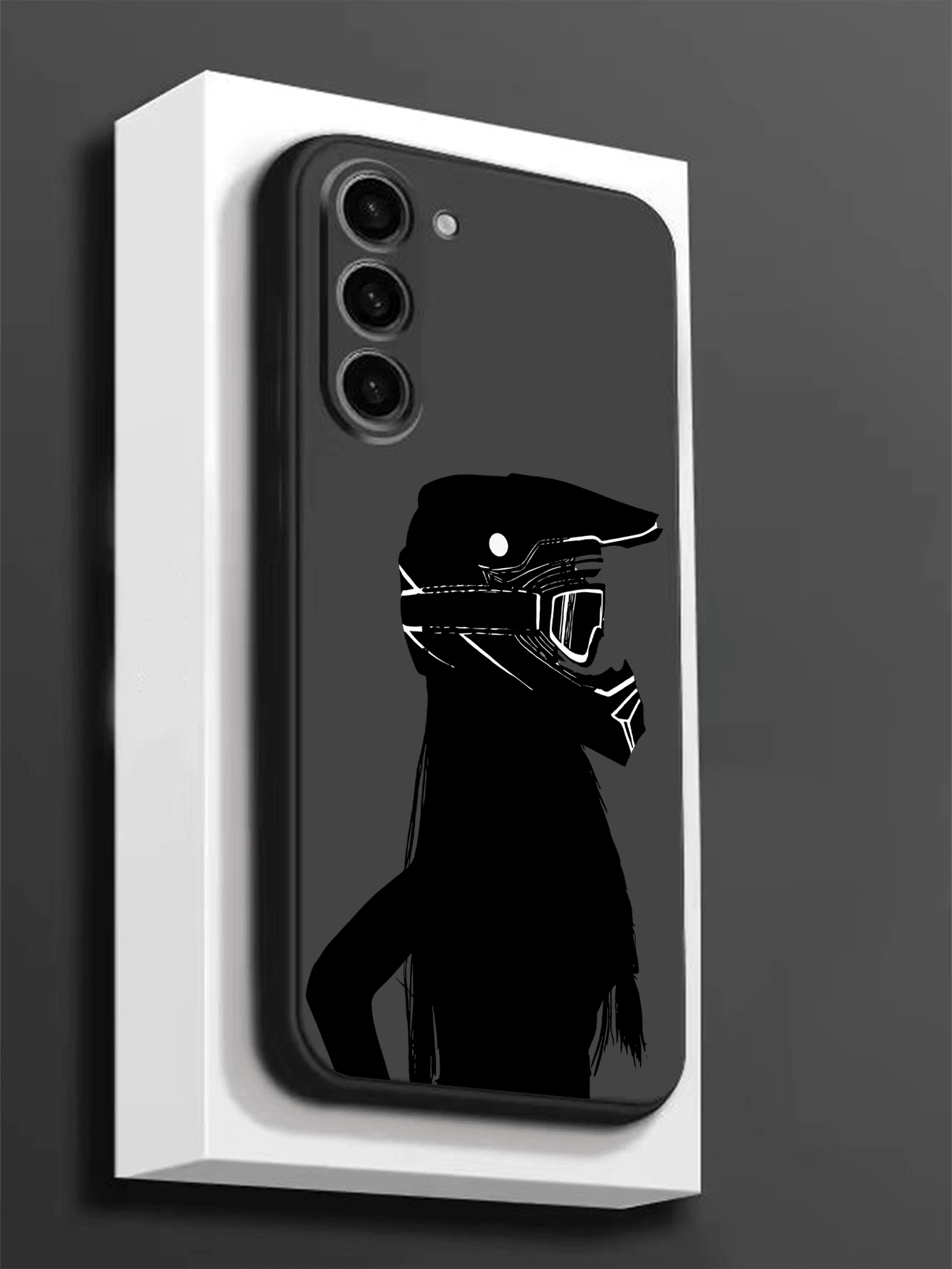 1个超酷摩托车骑手防滑黑色手机壳保护套，兼容、荣耀、Galaxy、12T/13T/14T - 黑色 - 查看 1