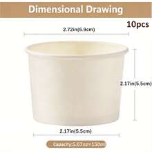 50pcs 3.4oz(100ml)/5oz(150ml) Paper Ice Cream Cups, Small Size White Dessert Bowls, Frozen Yogurt Cups, White Dessert Bowls, Frozen Dessert Supplies (White), Ice Cream Paper Cups, Frozen Yogurt Cups, White Dessert Bowls, Frozen Dessert Supplies, For Parties, Holidays, Gatherings, Daily Use - TOP Recommended - View 12