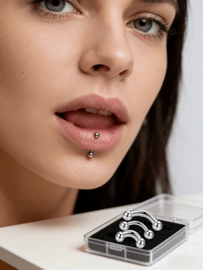 Barra curva con rosca interna, bola de plátano de acero inoxidable (grosor de 1.6, 2.5, 3, 4, 5, 6, 8, 10 mm) adecuada para el estilo elegante de las mujeres, citas, viajes, bailes, fiestas en la playa, etc.