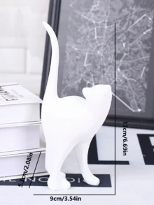 1 Piece Of Elegant Resin Cat Ornament Home Decor Animal Decoration Perfect For Cat Lovers, Fantasy Theme Decorative Sculpture For Indoor And Outdoor Use - 1PC - View 8