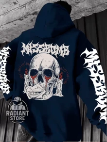 Comfortable Basic Sweatshirt For Everyday Wear. Gothic Design Print. Skull Art. Streetwear. Urban Culture. Street Fashion. Street. Graffiti. Skater. Unisex. Men's/Women's. Sweatshirt. 50% Cotton 50% Polyester. Top Premium Streetwear. New Release. Immediate Shipping. Various Colors!! - 藏蓝色 - 查看 1