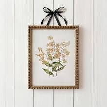 Set Of 1 Cottagecore Vintage Orchid Canvas Poster – Yellow Floral Wall Art, French Country Botanical Print, Frameless/Framed Decor For Living Room Bedroom Kitchen - A - View 2