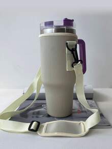 1 pièce Manchon isotherme pour gobelet 30oz/40oz, avec sangle d'épaule réglable, matériau étanche, s'adapte aux porte-gobelets de voiture, isotherme pour la maison, le camping, les courses, l'école, la randonnée - Multicolore - Voir 18