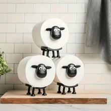 1 hộp đựng giấy vệ sinh hình chú cừu dễ thương, hộp đựng khăn giấy kiêm giá treo khăn đa năng có thể để đứng hoặc treo tường, thiết kế hoạt hình 3D, vật trang trí phòng tắm độc đáo, quà tặng tân gia, đồ dùng phòng tắm bằng nhựa tiết kiệm không gian, đồ trang trí phòng tắm, đồ dùng cần thiết cho kỳ nghỉ, phụ kiện nhà bếp, đồ trang trí nhà cửa - Nhiều màu - Xem 3