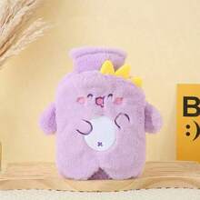 1pc Water Injection Type Hot Water Bottle, PVC Material, Explosion-Proof Anti-Scald Hand Warmer, Plush Cute Hot Water Bag, Removable And Washable - Multicolor - View 18