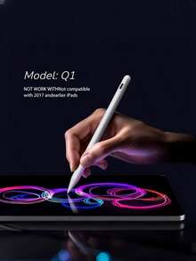1pc Universal Active Capacitive Stylus Pen, Suitable For Writing, Drawing, Note-Taking, Aluminum Alloy Body, 8 Hours Usage Time, Type-C Charging Port, Magnetic Adsorption, Compatible With Smartphones, Tablets, Detachable Tip, 150 Days Standby, Continuous Use, Compatible With IPad Air 3/4/5/M2, Mini 5/6, 6/7/8/9/10, Pro 11"/12.9"/M4 - View 6