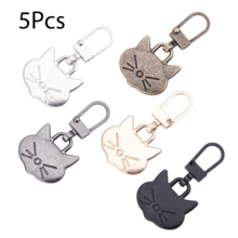 Tirador de cremallera con forma de gato, reparación rápida desmontable, repuesto universal de colgante de tirador de cremallera de metal, sin necesidad de herramientas para bolsos, ropa, chaquetas, zapatos y botas - multicolor - Ver 16