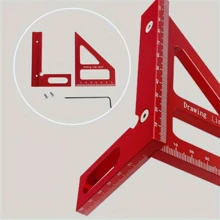 铝合金木工方尺，45度和90度角度测量工具，适用于木工和DIY项目 - 多色 - 查看 6