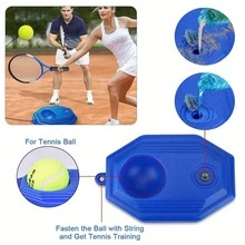 1 Set Tennis Training Equipment, Includes 1 Pcs 21-Inch Tennis Racket, 1 Base And 1 Tethered Tennis Ball, Single-Player Practice With Rebound Line, Suitable For Outdoor/Indoor Singles Tennis Training, Beginner Tennis Racket Set, Tennis Accessories, Sports Equipment, Gift For Men/Women, Outdoor Sports Enthusiasts - Multicolor - View 3