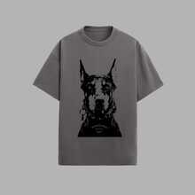 Dog T-Shirt, Streetwear, Dog Art Shirt, Premium Vintage Blouse, Basic Unisex Fashion T-Shirt - 灰色 - 查看 2