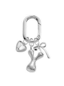 银色泡泡字母 A-Z 钥匙扣,可爱字母吊坠配心形蝴蝶结,闪亮金属字母钥匙扣,个性化包包挂饰,手提包背包钥匙链配件,适合日常使用、旅行、上学、购物,送给女孩、青少年、女性、朋友的礼物,非常适合情人节、生日、圣诞节、节日 - 彩色 - 查看 33