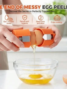 1 cái dụng cụ mở vỏ trứng bằng thép không gỉ cải tiến năm 2026, đa chức năng dùng để bóc vỏ trứng tươi/trứng luộc, dụng cụ nhà bếp cầm tay giúp bóc vỏ dễ dàng. - Nhiều màu - Xem 4