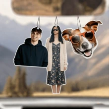 Personalized Photo Car Pendant, Customized Acrylic Rearview Mirror Decor, Personalized Car Photo, Fashionable Colorful Cute Minimalist Cartoon Unique Personalized Gift, Suitable As Christmas Gift, Valentine's Day Gift, DIY Customized Birthday Gift, Anniversary Gift, Durable Colorful Cute Fun Cartoon Y2K Style Unisex Casual Customized Unique Gift, Suitable For Him/Her, Boyfriend/Girlfriend, Family, Friends, Exquisite Gift - Multicolor - View 6