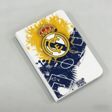 FIFA Real Madrid Logo World Cup Football Theme Notebook A7 Size 96 Pages, Vintage Distressed Style Hardcover Diary, Portable Student Notebook, Football Fan Merchandise Office Diary, World Cup Commemorative Gift - Multicolor - View 7