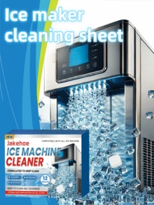 jakehoe Limpiador de máquina de hielo, solución de limpieza diaria suave para uso doméstico, elimina la cal, los olores y la suciedad, mantiene la máquina de hielo - Líquido - Ver 3