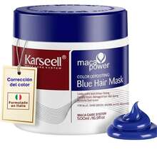 KARSEELL Intense Blue Pigment Hair Mask To Enhance Cool Tones, Neutralize Dull Shades, And Neutralize Warm Highlights. Professional Treatment That Adds Shine, Luminosity, And Softness. High-Purity Pigment For Uniform And Long-Lasting Results. Ideal For Blue, Black, Blue, Cool Brown, Or Color-Fading Hair. Creamy, Easy-To-Apply Formula That Moisturizes, Nourishes, Controls Frizz, And Improves Manageability, Leaving Hair Looser, Healthier, And With A Deep, Wash-Resistant Blue Tone. 500ml - Coconut - 查看 11