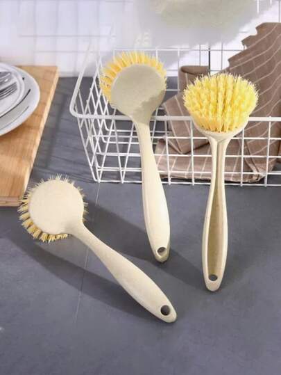 Household Multifunctional Magic Pot Scrubber, Kitchen Pot Brush, Cleaning Dish Brush, Long Handle Non-Stick Pot Brush, Compact And E