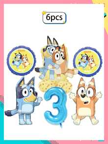 Bộ bóng bay trang trí tiệc Bluey Series, trang trí tiệc cưới, kỷ niệm, sinh nhật, lễ hội, số 1-9 + Chúc mừng sinh nhật, đám cưới, cảnh sinh nhật, bộ bóng bay trang trí đám cưới, bộ bóng bay hình chó xanh, bộ bóng bay đồ chơi, bộ bóng bay trang trí - 2 cái (màu ngẫu nhiên) - Xem 10