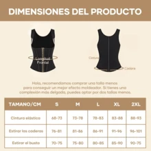 corset mujer,Fajas colombianas para mujer, corsé reductor de doble compresión con varillas, cremallera ajustable y corchetes, para moldear el vientre y estilizar la figura,Faja con cremallera en la entrepierna, ideal para el uso diario o para diversas ocasiones femeninas. - Negro - Ver 8