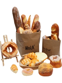 Bánh mì giả hình sâu bướm, bánh sừng bò, bánh su kem, bánh rán, bánh mì giả trông như thật, thích hợp dùng làm vật trang trí bàn ăn, tiệc tùng, họp mặt gia đình, đạo cụ chụp ảnh. - trái cam - Xem 3