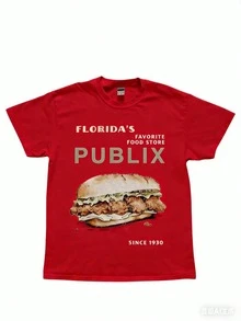 Cozy Publix Shirt, Pub Sub Vintage StyleShirt, Publix Sub Fans, Floridas FavoriteGrocery Store, Florida SupermarketMenswear Top Underwear Tshirt - 紅色 - 查看 7