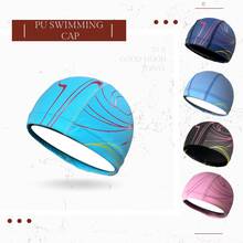 PU Swimming Cap, High Elasticity Soft Waterproof Non-Binding, Unisex Adult Swimming Gear - A - View 10