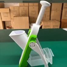 Adjustable Manual Potato And Vegetable Slicer, Ergonomic Kitchen Tool, Cuts Uniform Thin Slices Without Electricity, Durable Polypropylene Material, Gray, Kitchen Slicing Tool | Efficient Slicer | Practical Kitchen Gadget, Vegetable Slicer And Chopper - Multicolor - View 10