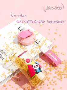 1pc 330ml Cute Cartoon Panda Drinking Cup, Portable & Compact, Double Sealed Leak-Proof, Durable Anti-Drop, Easy To Clean, Suitable For Adults And Children - Multicolor - View 3