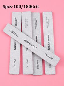 25/10/5/3 piezas Limas de uñas profesionales - Juego de limas de uñas de 100/180 granos, tablas de esmeril lavables de doble cara para arte de uñas y manicura, artículos imprescindibles para técnicos de uñas - Multicolor - Ver 10