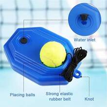 1 Set Tennis Training Equipment, Includes 1 Pcs 21-Inch Tennis Racket, 1 Base And 1 Tethered Tennis Ball, Single-Player Practice With Rebound Line, Suitable For Outdoor/Indoor Singles Tennis Training, Beginner Tennis Racket Set, Tennis Accessories, Sports Equipment, Gift For Men/Women, Outdoor Sports Enthusiasts - Multicolor - View 7