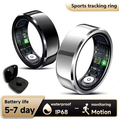 Smart Ring Fitness Tracker Workout Smart Ring, Steps, Distance, Sleep Tracking, Sports Tracking Device, Suitable For Men And Women