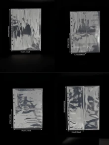 A5尺寸卡通兔子毛绒活页夹封面，可爱毛绒动物照片卡片收纳册，活页照片集 - 多色 - 查看 7