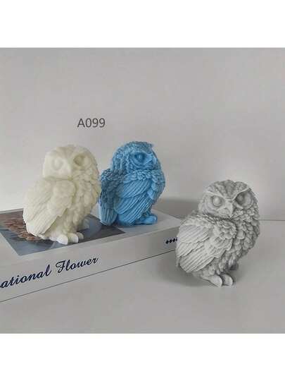 Molde de silicona multiusos en forma de búho 3D para hacer manualidades de yeso y aromaterapia