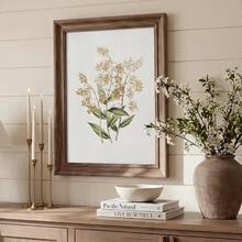 Set Of 1 Cottagecore Vintage Orchid Canvas Poster – Yellow Floral Wall Art, French Country Botanical Print, Frameless/Framed Decor For Living Room Bedroom Kitchen - A - View 10