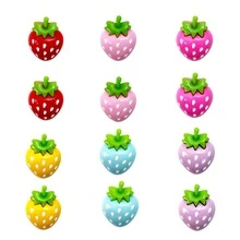 12pcs Colorful Strawberry Fridge Magnets, Strong Adhesive, Kitchen Office Refrigerator Decor, Home Decoration Accessories - 12 PCS - View 8