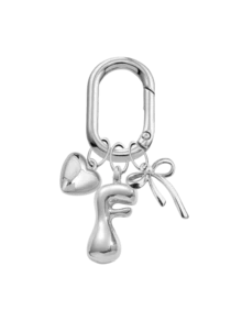 银色泡泡字母 A-Z 钥匙扣,可爱字母吊坠配心形蝴蝶结,闪亮金属字母钥匙扣,个性化包包挂饰,手提包背包钥匙链配件,适合日常使用、旅行、上学、购物,送给女孩、青少年、女性、朋友的礼物,非常适合情人节、生日、圣诞节、节日 - 彩色 - 查看 31