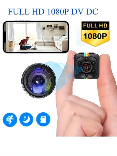 Spy Motion Detector, Spy Camera, Hidden Camera, Portable Miniature Camera, Miniature Camera, Small Rechargeable Battery Powered, HD 1080P Mini Camera Supports 128G TF Card Storage (TF Card Not Included), Night Vision Motion-Activated Miniature Digital Body Nanny Camera,