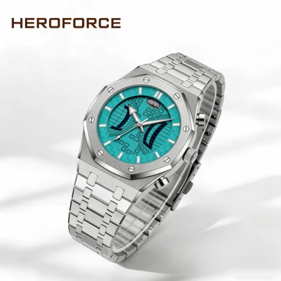 Đồng hồ thể thao nam chống nước với dây đeo bằng thép không gỉ, trang bị bộ máy thạch anh thời trang và thiết kế thanh lịch, chuyên nghiệp - Một lựa chọn quà tặng tuyệt vời dành cho nam giới.