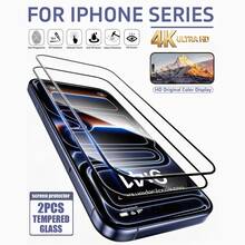 Bộ 2 miếng dán màn hình cường lực độ cứng 9H, chống trầy xước, tương thích với iPhone 17 Pro Max, 17 Pro, 17 Air, 17, 16 Pro Max, 16 Pro, 16 Plus, 16, 15, 14 Pro Max, 14 Plus, 14, 13 Pro Max, 13, 12 Pro Max, 12, 11 Pro Max, 11, X, XS, XR, 8, 7 Series, không ảnh hưởng đến việc sử dụng ốp lưng. - Trong sáng - Xem 16