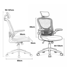 NIENZ CHAIRMAN Ergonomic Chair With Adjustable Lumbar Support Up To 200kg - B - Xem 5