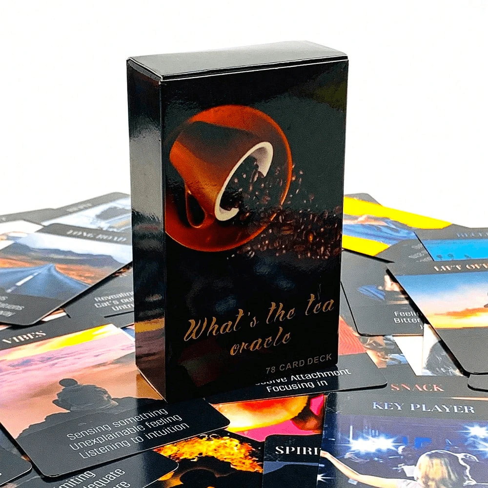 1 Caja 78 piezas Cartas del Oráculo del Reino del Té Rojo, Adecuado para Apertura Escolar, Cumpleaños, Parejas, Día de la Madre y Regalos de Vacaciones - Multicolor - Ver 1