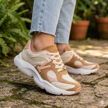 Vizzano Women's Streetwear Chunky Flatform Sneakers - Comfortable, Soft, Stylish, Casual, Original - 鏽棕色 - 查看 1